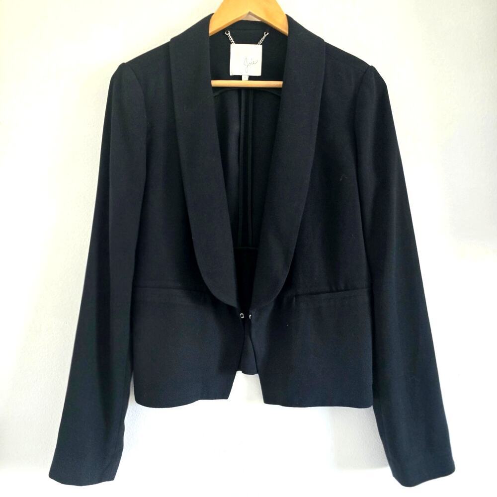 Joie Women's Cropped Blazer Jacket Black Size S Soft Light Weight Minimalist